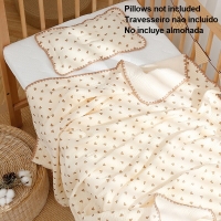 Kangobaby #My Soft Life# All Season 4 Layers Muslin Cotton Newborn Blanket Breathable Baby Swaddle Cute Cool Infant Quilt
