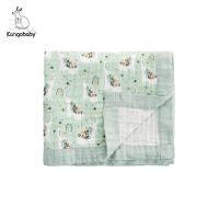 Kangobaby #My Soft Life# Autumn Winter Thicker Crepe Cotton Baby Muslin Swaddle Blanket Infant Quilt Newborn Wrap Stroller Cover