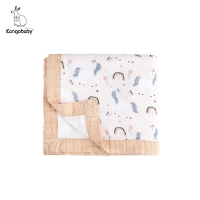 Kangobaby #My Soft Life# New Design Thicker Bamboo Cotton Baby Swaddle Blanket Newborn Muslin Wrap Infant Quilt Stroller Cover