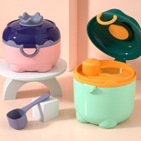 Cartoon Portable Baby Food Storage Box Infant Milk Powder Box Essential Cereal Toddler Snack Container