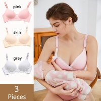 3 Pcs Wirefree Nursing Clothing Cotton Breastfeeding Bra for Pregnant Women Pregnancy Sleep Underwear Soutien Gorge Allaitement