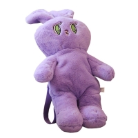 1 Pcs Cute Plush Rabbit Backpack Kawaii Bunny Backpack Stuffed Rabbit Toy Children Shark School Bag Gift Kids Toy for Girls Bag
