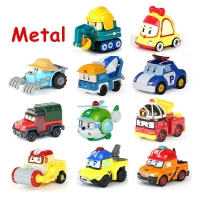 25 Styles Robocar Poli Korea kid Toys Robocar Poli Anba Roy Anime Metal Car Model Action Figures Car Toys For Children Gift