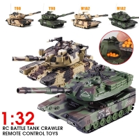 1:32 RC Battle Tank Crawler Remote Control Toys Modells Launch BB Bullets Gifts