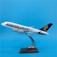1:200 Scale 36CM Airplane SINGAPORE AIRLINES Airbus A380 Airline Model Diecast Plastic Resin Plane For Collection Decoration
