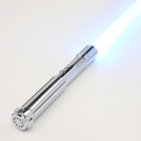 TXQSABER  Smooth Swing Lightsaber 1 Inch Dueling Blade Force FX Laser Sword with 10 fonts and LED Light, Metal Handle FOC Toys
