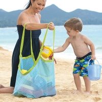 1Pc Beach Toys Portable Storage Bag Outdoor Fun Sports Props Sand Away Kids Travel Foldable Mesh Bag