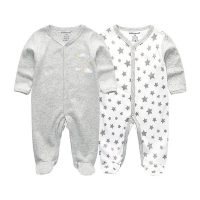 2022 Baby Rompers Newborn Baby Girl Clothes Full Sleeve Baby Boy Clothes Roupas de bebe Cotton Outwear Spring Fall Pajamas Star