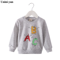 100%Cotton 2018 Winter Gray Baby Coat 0-6T Christmas Gift Sweatshirt for Boy Christmas Toddler Girl Winter Top  Baby Sweatshirt
