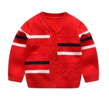Baby sweater boy v-neck single-breasted sweater coat 0-24m