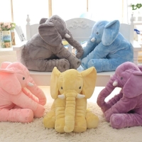Cute Height Large Plush Elephant Doll Toy Kids Sleeping Back Cushion Cute Stuffed Elephant Baby Pillows Doll Xmas Gift