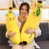 40-100cm Giant Soft Cartoon Smile Banana Plush Toys Stuffed Fruit Cushion Pillow Creative Girls Valentine's Gift Plush Toy Doll