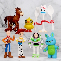 2020 7PCS Toy Story 4 Action Figure toys Woody Jessie Buzz Lightyear Forky Pig Bear Figura Model Doll Figurine Kids Gifts