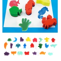 24Pcs Sponge Set Children Kids Art Craft Painting DIY Toy Home Education Toy