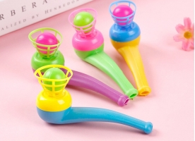 1Pcs Kid Children Blow Blowing Toys Gift Plastic Pipe Balls Toy Color Random 10cm Pinata Toy 20Arl10