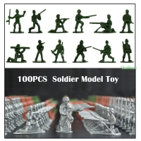 100pcs/lot 3.5cm high Soldier Model Military sandbox game Plastic Toy Soldier Army Men Figures For Children's toy dolls gift
