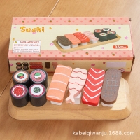 Children's Wooden Simulation Play Sushi Group Food Cognition Cooking Cooking Set Girl's and Boy's Fancy Toy