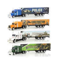 1 Pcs Sliding Alloy Truck Model Diecast Car Toy Container Oil Truck Tank Multi-color Vehicles Toys Birthday Gift for Children