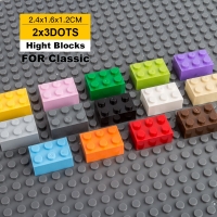 Small Building Block 2x3  Pixel building blocks DIY High Bricks 55pcs for Legoss Educational Toy Multicolor Gift for Children
