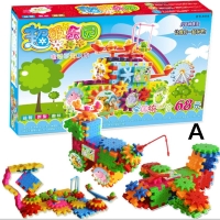 82 pcs Electric Magic Gears Creative Building Blocks 3D DIY Plastic Funny Mosaic Kids toys hobbies Children Educational Toys