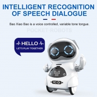 HOT Intelligent Mini Pocket Robot Walk Music Dance Light Voice Recognition Conversation Repeat Smart Kids Toy Interactive