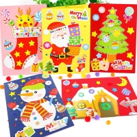 NEW christmas decoration crafts card kindergarten lots arts crafts diy toys Puzzle crafts kids for children's toys girl/boy gift