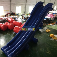 Commercial Water Play Equipment Floating Water Inflatable Dock Slide Yacht Inflatable Water Slide
