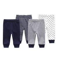 Set of 4 Baby Pants for Newborn Boys and Girls - Available in 3M to 12M Sizes. Perfect Clothing and Accessory for Toddlers.