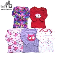 Retail 5pcs/pack 0-24months long-Sleeved t shirt Baby Infant cartoon newborn clothes for boys girls cute Clothing spring fall