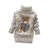 BibiCola Leisure style baby girls sweaters kids boys autumn winter warm outewear sweater infant kids Thicken clothes sweaters