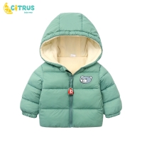 CITRUS Kids Cotton Clothing Thickened Down Jacket Baby Winter Warm Clothes Kids Autumn Zipper Clothing With Hooded Boys Outwear