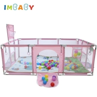 IMBABY Children's Playpen for Kid Children's Pool Bed Baby Fence Indoor Playground Basketball Football Field Game Center for 0-6