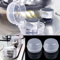 2pcs Gas Stove Oven Knob Cover Padlock Lid Lock Protector Baby Kitchen Safety Children Protection