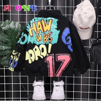 Baby Boy Jacket 2020 Spring Autumn Fashion Black Denim Jacket Kids Jacket Casual Kids Clothing Boy Clothes Letter 2T To 10T YRS