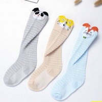 Spring and Summer over-the-Knee fang wen wa Babies'  Socks Mesh Children Socks Cartoon Thin Hose Combed Cotton Baby's Socks