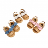 Newborn Baby Kids Girl Summer Casual Cute Bowknot Shoes Anti-Slip Soft Sole Sandals