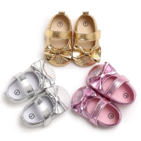 Toddler Baby Girls Boys Summer Crib Casual Shoes 3 Style PU Leather Solid Hook Bowknot Baby Shoes Outfit 0-18M