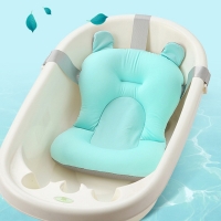 VIP Link Portable Clean Baby Bath Mat Baby Shower Air Pad Infant  Non-Slip Bathtub Mat Newborn Baby Safety Security Bath Seat