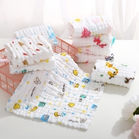 5pcs/Lot Baby Handkerchief Square Fruit Pattern Towel 28x28cm Muslin Cotton Infant Face Towel Wipe Cloth Baby Stuff for Newborns
