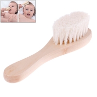 Wholesale 1pcs Hair Brush Comb Wooden Handle Newborn Baby Hairbrush Infant Comb Soft Wool Hair Scalp Massage For Baby Retail