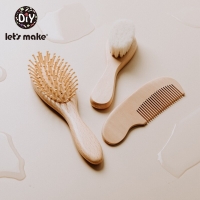 Custom Logo Baby Wooden Brush Comb for Hair and Head Massage