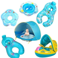 Baby Swimming Ring Baby Float Swimming Pool Accessories Mother Child Inflatable Ring Foldable Inflatable Double Raft Rings Toy