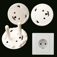 4pcs Baby Safety Child Electric Socket Outlet Plug Protection Security Two Phase Safe Lock Cover Kids Sockets Cover Plugs