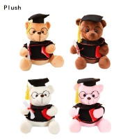 18 23cm Plush Graduate Bear Mascot Stuffed Animal Doll Sofa Throw Pillow Soft Comfort Sleeping Toy Graduation Gift