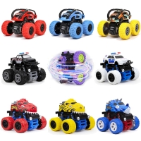 Inertia Power Toy Car Truck with 360° Flipping and Friction Power, Diecast SUV Outdoor Model for Kids' Gift.