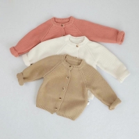 Autumn Baby Boys Girls Coat Baby Sweater Toddler Cardigans Newborn Knitwear New Cardigan Long-sleeve Cotton Baby Jacket Tops