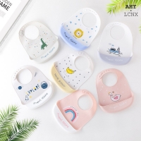 Soft Silicone Baby Bibs Boys Girls Stuff Waterproof Bib Feeding Infant Newborn Cartoon Aprons Toddlers Bibs Burp Cloths Bandana