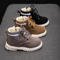 Children Casual Shoes Autumn Winter Boots Boys Shoes Fashion Leather Soft Antislip Girls Boots 21-30 Sport Running Shoes