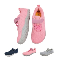 ZZFABER Kids Flexible children's Barefoot Shoes children Flat Breathable Mesh Sports Shoes for Girls Boy Soft  Casual Sneakers