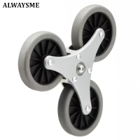 ALWAYSME 1PCS TPR Material Replacement Climb Stair Wheel For Shopping Cart and Trolley Dolly